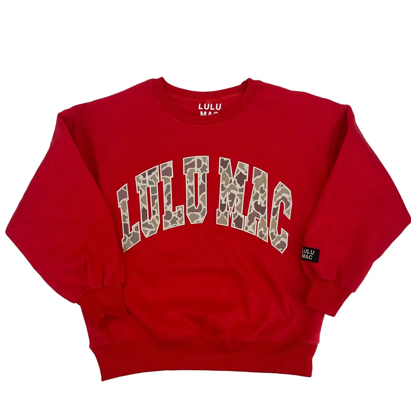 Lulu Mac Logo Sweatshirt in Red/Camo