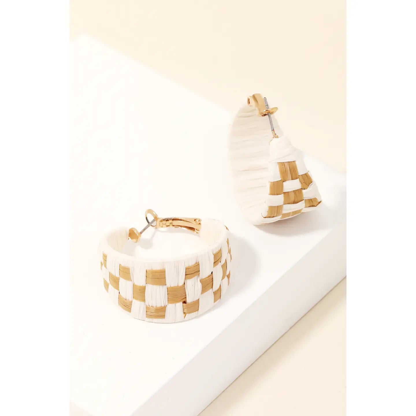 Paper Weave Wide Hoop Earrings