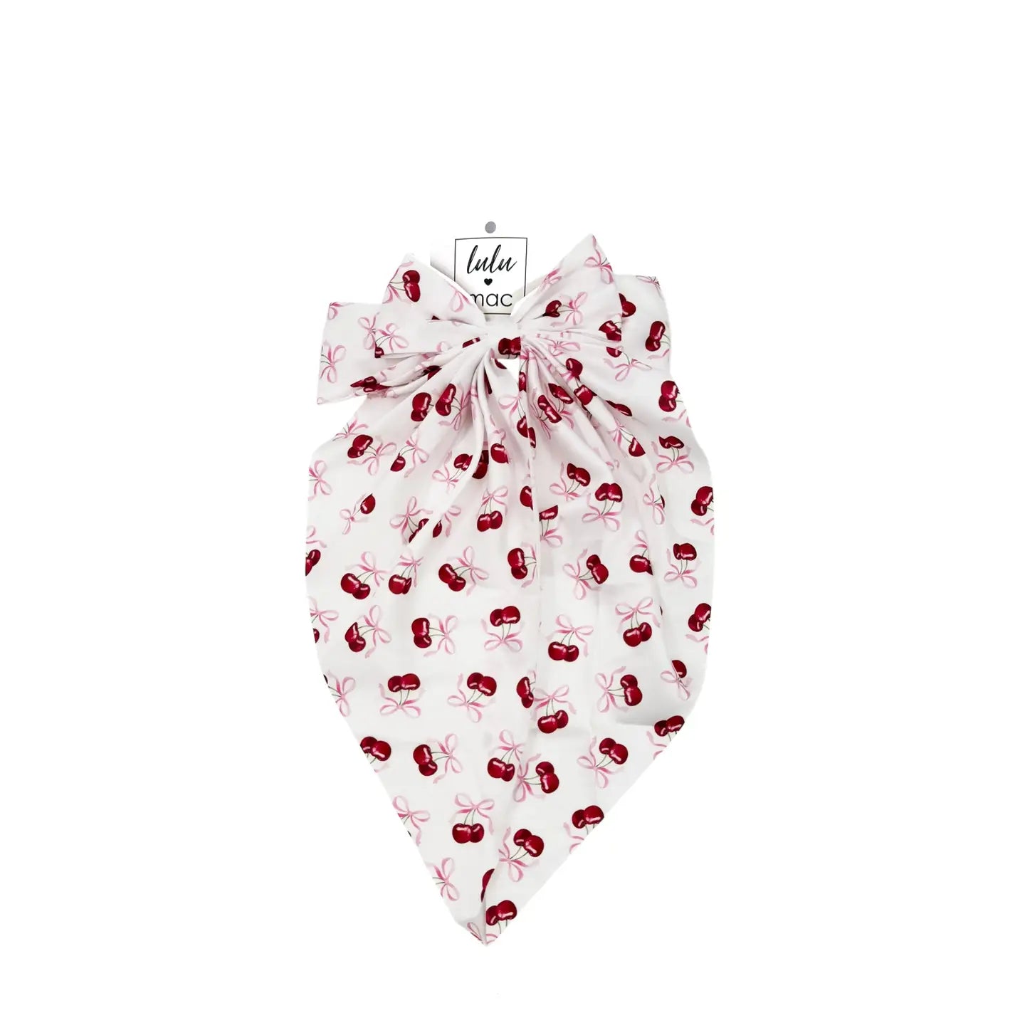 Lulu Mac Large Satin Cherry Bow