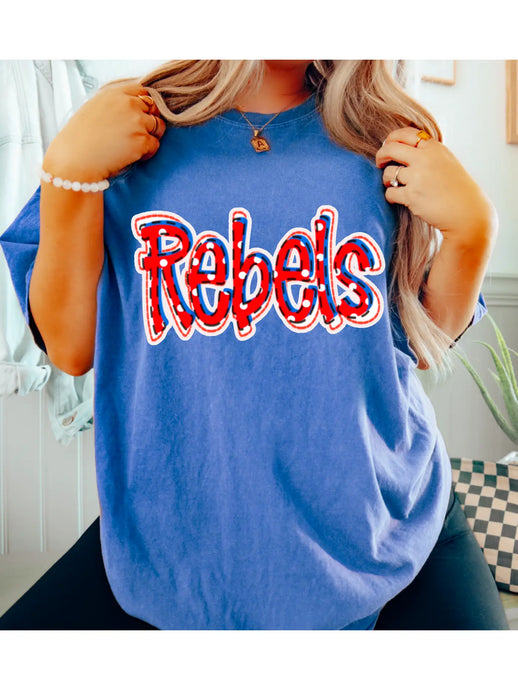 Ole Miss Rebels Polka Dots Graphic Tee