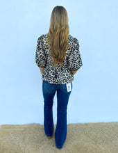 Load image into Gallery viewer, Open Up Your Heart Leopard Puff Sleeve Top