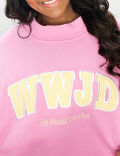 Load image into Gallery viewer, WWJD-He Would Love First Mockneck in Pink
