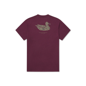 Southern Marsh Duck Originals Camo SS Tee in Washed Pinot