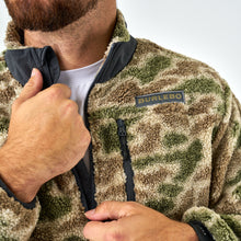 Load image into Gallery viewer, Burlebo Sherpa Quarter Zip Pullover in Alpine Camo