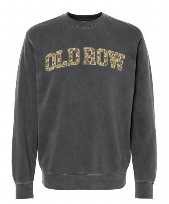 Old Row Camo Crewneck in Black