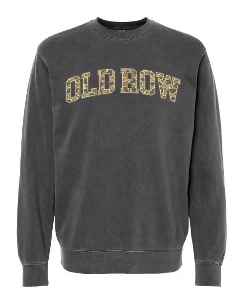 Old Row Camo Crewneck in Black