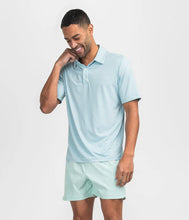 Load image into Gallery viewer, Southern Shirt Co. Men&#39;s Bluffton Stripe Polo in Aqua Splash