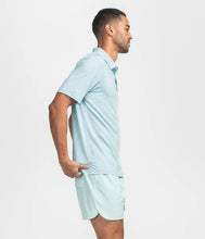 Load image into Gallery viewer, Southern Shirt Co. Men&#39;s Bluffton Stripe Polo in Aqua Splash