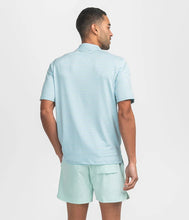 Load image into Gallery viewer, Southern Shirt Co. Men&#39;s Bluffton Stripe Polo in Aqua Splash