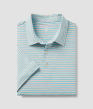 Load image into Gallery viewer, Southern Shirt Co. Men&#39;s Bluffton Stripe Polo in Aqua Splash