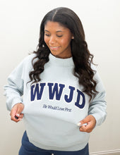 Load image into Gallery viewer, WWJD-He Would Love First Heavy Weight Mockneck