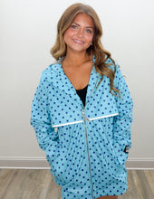 Load image into Gallery viewer, Lulu Mac Raincoat Polka Dots in Blue/Navy
