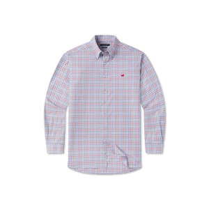 Southern Marsh Odessa Performance Dress Shirt Navy & Red