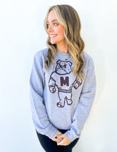 Load image into Gallery viewer, Vintage M Bulldog Sweatshirt in Athletic Grey