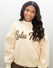 Load image into Gallery viewer, Lulu Mac Script Sweatshirt in Sand/Brown