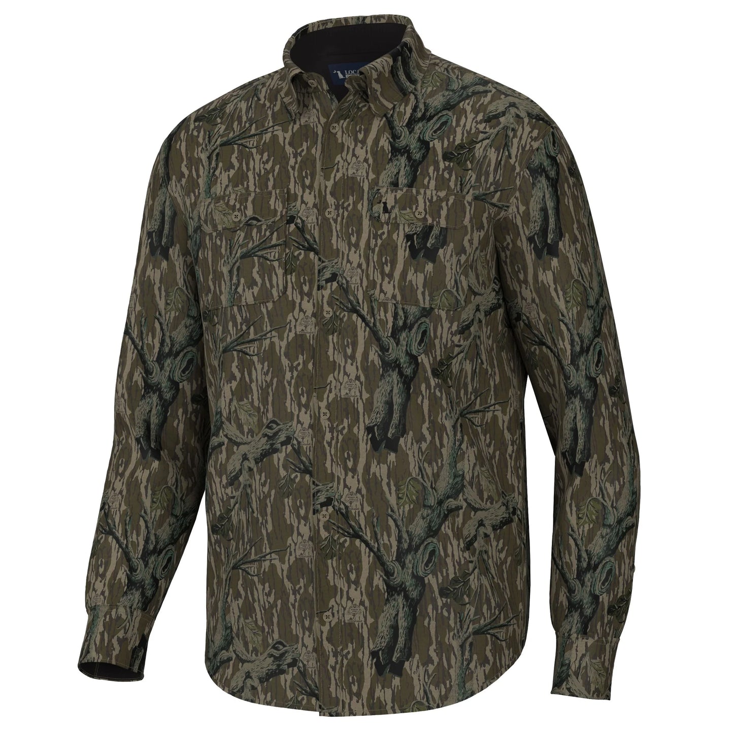 Local Boy Camo Button-Up in Tree Stand