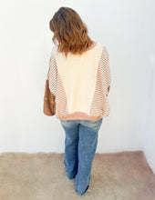 Load image into Gallery viewer, You&#39;re Misunderstood Terry Stripe Pullover in Oatmeal