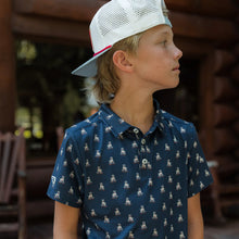 Load image into Gallery viewer, Burlebo Youth Performance Polo in Skate Dog