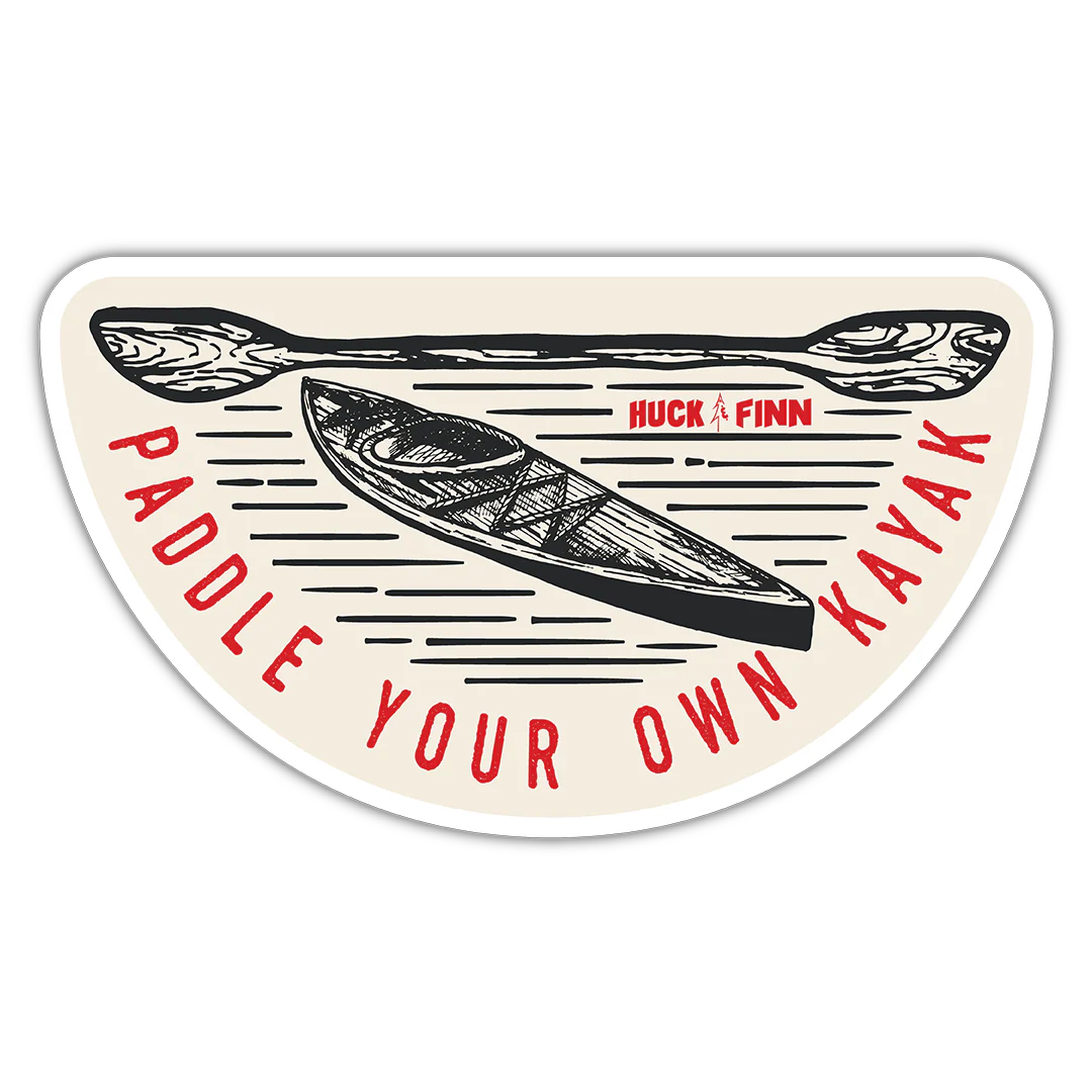 Huck & Finn Paddle Sticker