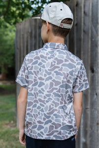 Burlebo Classic Deer Camo Youth Performance Polo