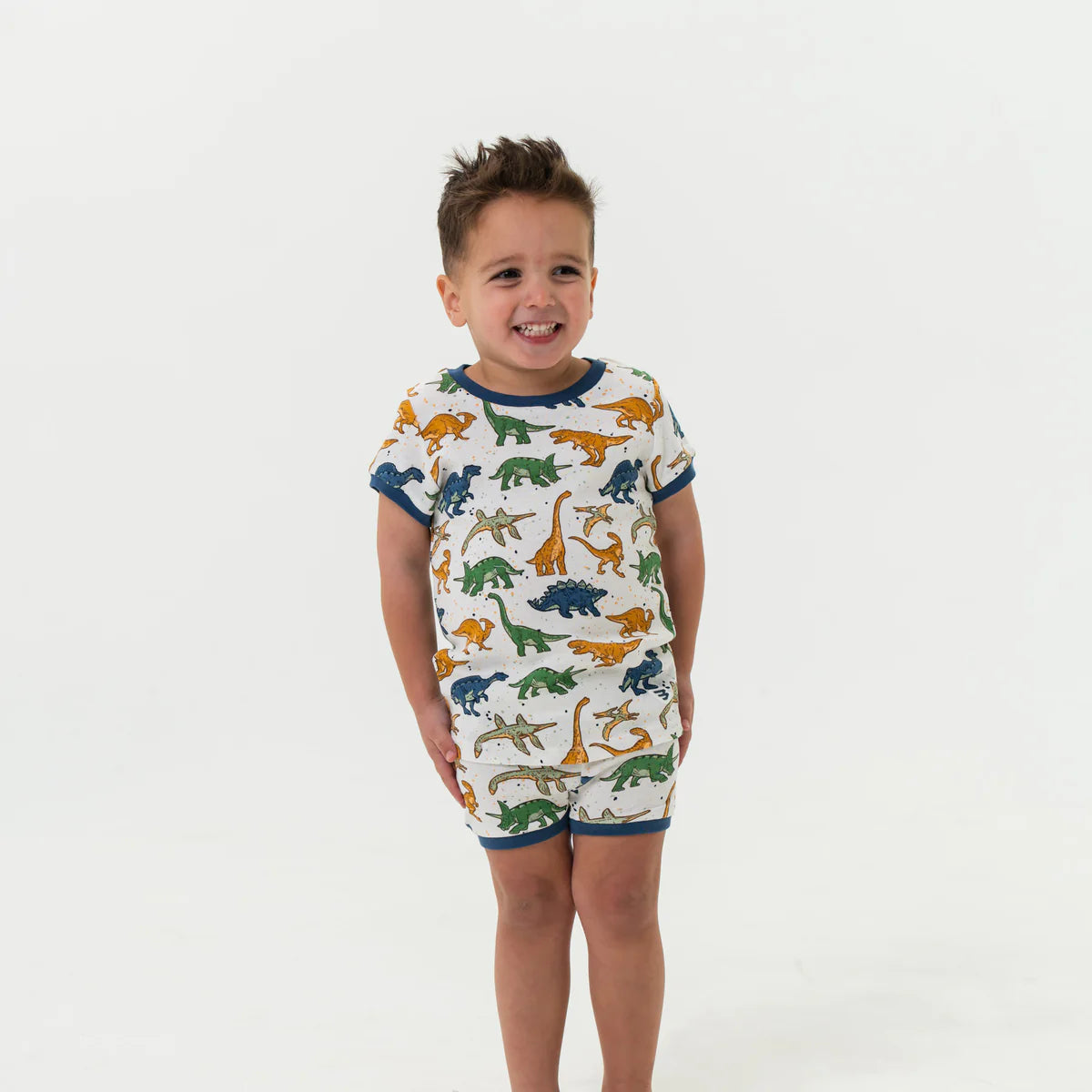 Burlebo Youth Sleep Short Set in Dino-Mite