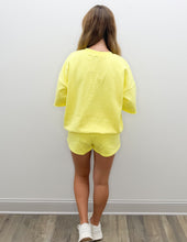 Load image into Gallery viewer, Lulu Mac SS Terry Cloth Top in Yellow