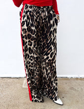 Load image into Gallery viewer, Let&#39;s Get Going Leopard Straight Pants With Red Stripes