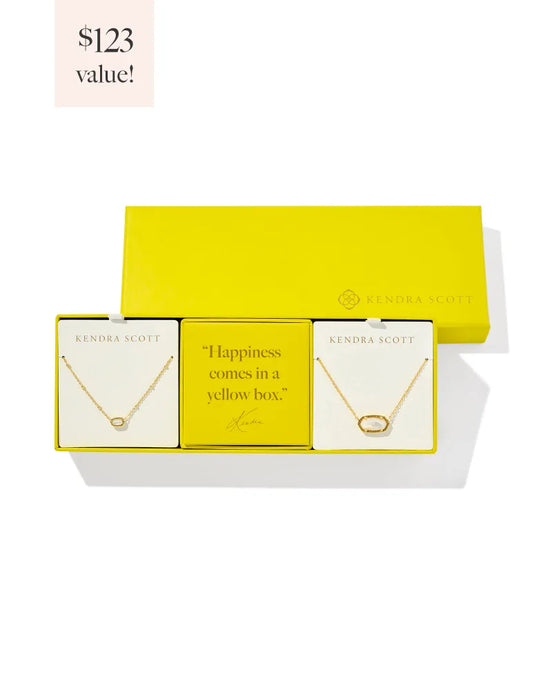 Kendra Scott Gold Elisa Mikki Gift Set of 2 in Ivory MOP