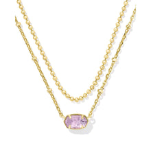 Load image into Gallery viewer, Kendra Scott Gold Multi Strand Necklace in Amethyst