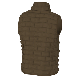 Local Boy Brick Quilted Vest in in Mocha