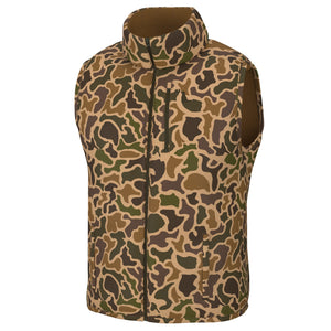 Local Boy Duck Down Reversible Vest in Old School Camo