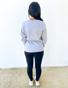 State Script Sweatshirt in Heather Grey