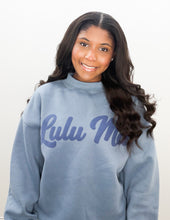 Load image into Gallery viewer, Lulu Mac Script Sweatshirt in Blue/Blue
