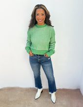 Load image into Gallery viewer, Can&#39;t Leave Here Lonely Two Tone Sweater in Green