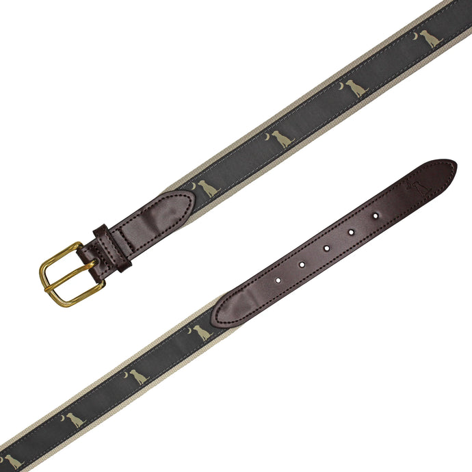 Local Boy Ribbon Belt in Mud Dog & Moon