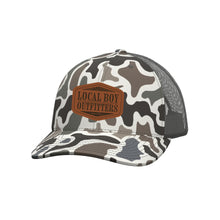 Load image into Gallery viewer, Local Boy Topo Leather Trucker Hat