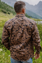 Load image into Gallery viewer, Burlebo Gauge Camo Cotton Twill Long Sleeve Button Up