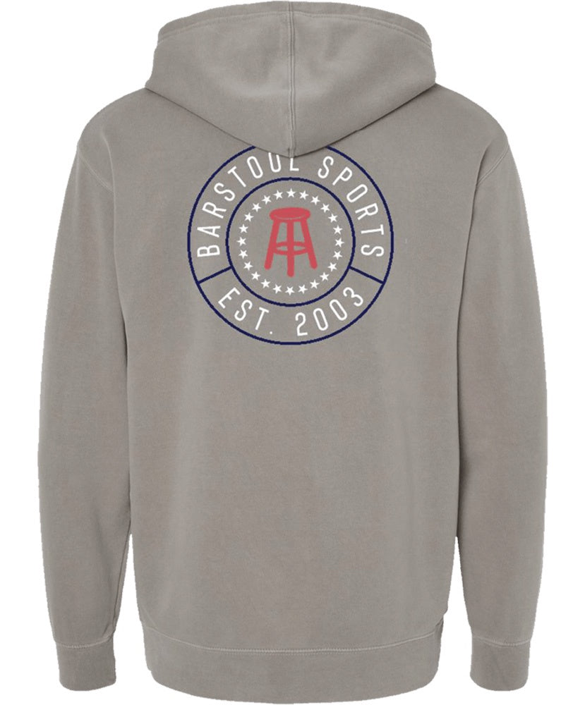 Barstool Sports Circle Logo Hoodie in Cement