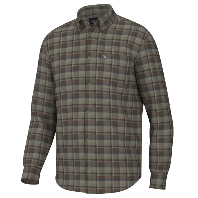 Local Boy Hudson Stretch Flannel Gunmetal/Wine/Navy