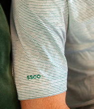 Load image into Gallery viewer, Southern Shirt Co. Men&#39;s Madison Stripe Polo Evergreen