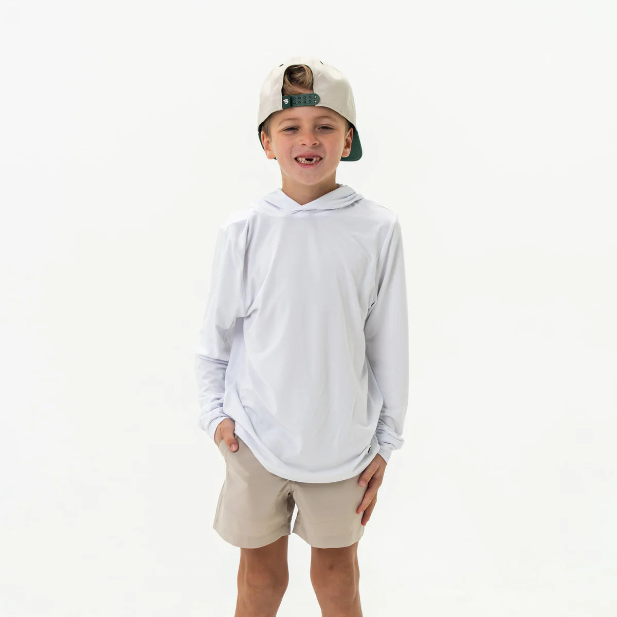 Burlebo Youth Performance Hoodie in White