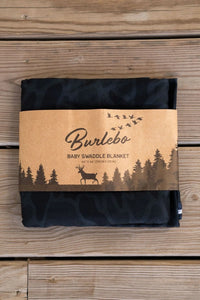 Burlebo Black Camo Baby Swaddle