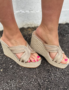 Whatever We Want Metallic Wedge Rose Gold