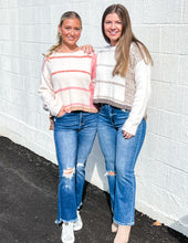 Load image into Gallery viewer, Mona Knit Stripe Sweater Pink