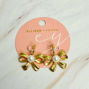 The Perfect Bow And Pearl Earrings