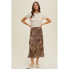 Load image into Gallery viewer, Let’s Get Crazy Leopard Midi Pencil Skirt