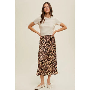 Let’s Get Crazy Leopard Midi Pencil Skirt