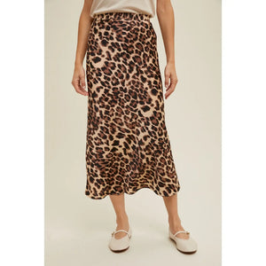 Let’s Get Crazy Leopard Midi Pencil Skirt