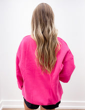Load image into Gallery viewer, Lulu Mac Logo Sweatshirt in Hot Pink/White