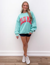 Load image into Gallery viewer, Lulu Mac Logo Sweatshirt in Mint/Coral
